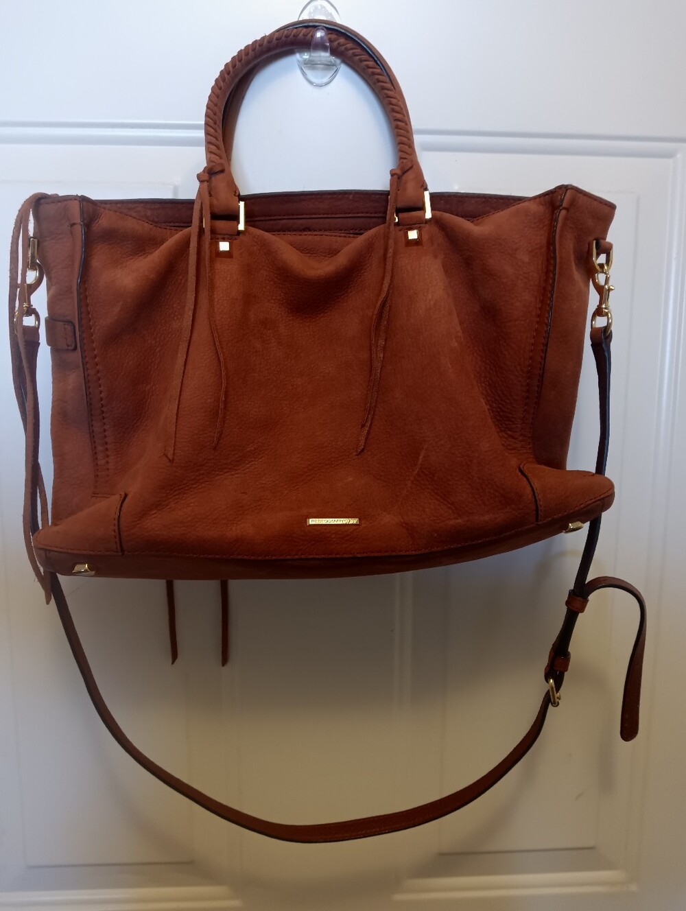 Rebecca Minkoff Brown Suede Large Tote Handbag
